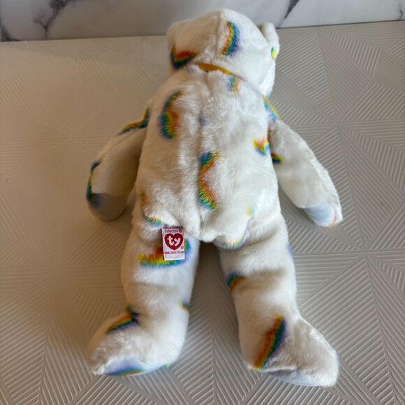 Ty Large Plush Beanie Buddies CHEERY the Sunshine Bear With Rainbows 2002 MWMT - Picture 8 of 13